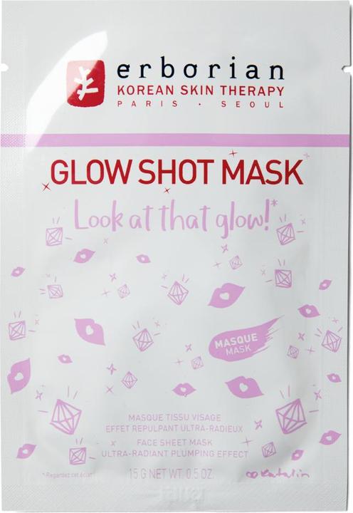 Erborian Glow Shot Mask rozświetlająca maseczka na płachcie do twarzy 15g