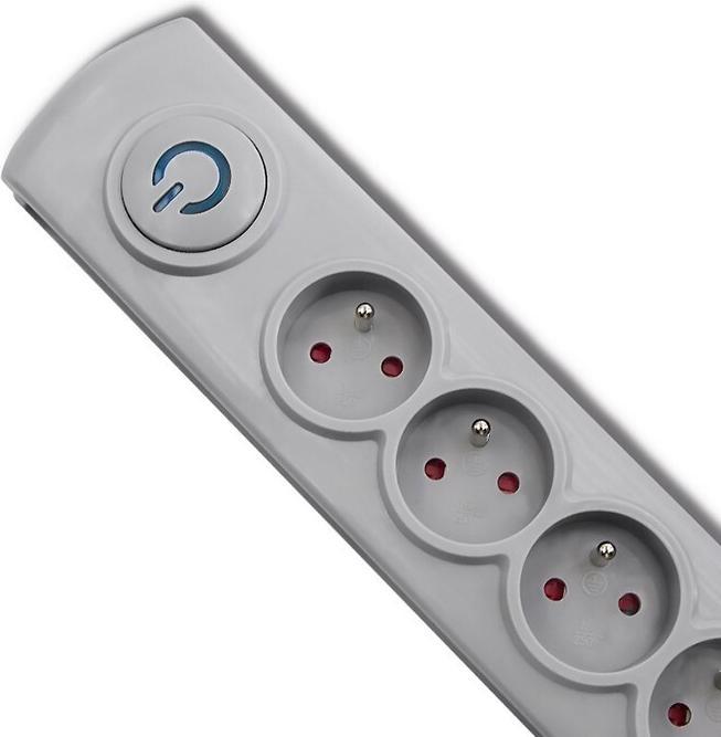 Actual product image Qoltec Surge protector 5 sockets 3m gr (5x, CEE 7/4, 3 m)