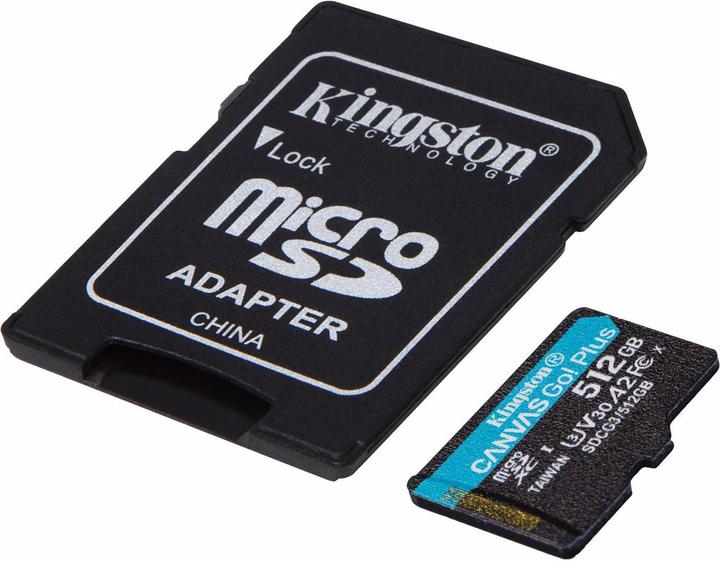 Image du produit Kingston Canvas Go Plus (512 Go, microSDXC, U3, UHS-I)