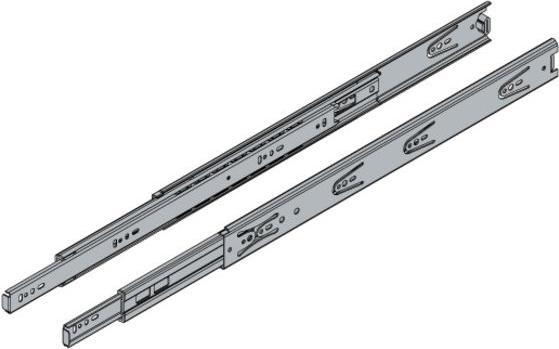 Image du produit Hettich Schubladenschiene Vollauszug 450 mm chromatiert 2 Stück