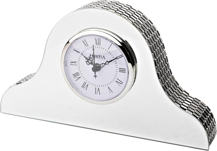 Hestia Glass Mirror Napoleon Mantel Clock