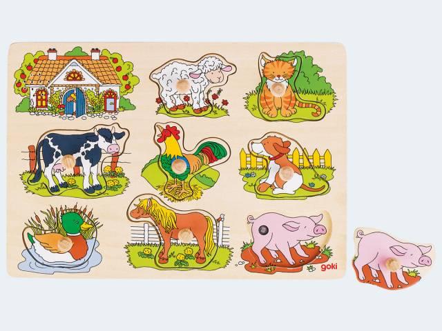 Produktbild Goki Bubble Puzzle Tiere mit sound (8 Teile)