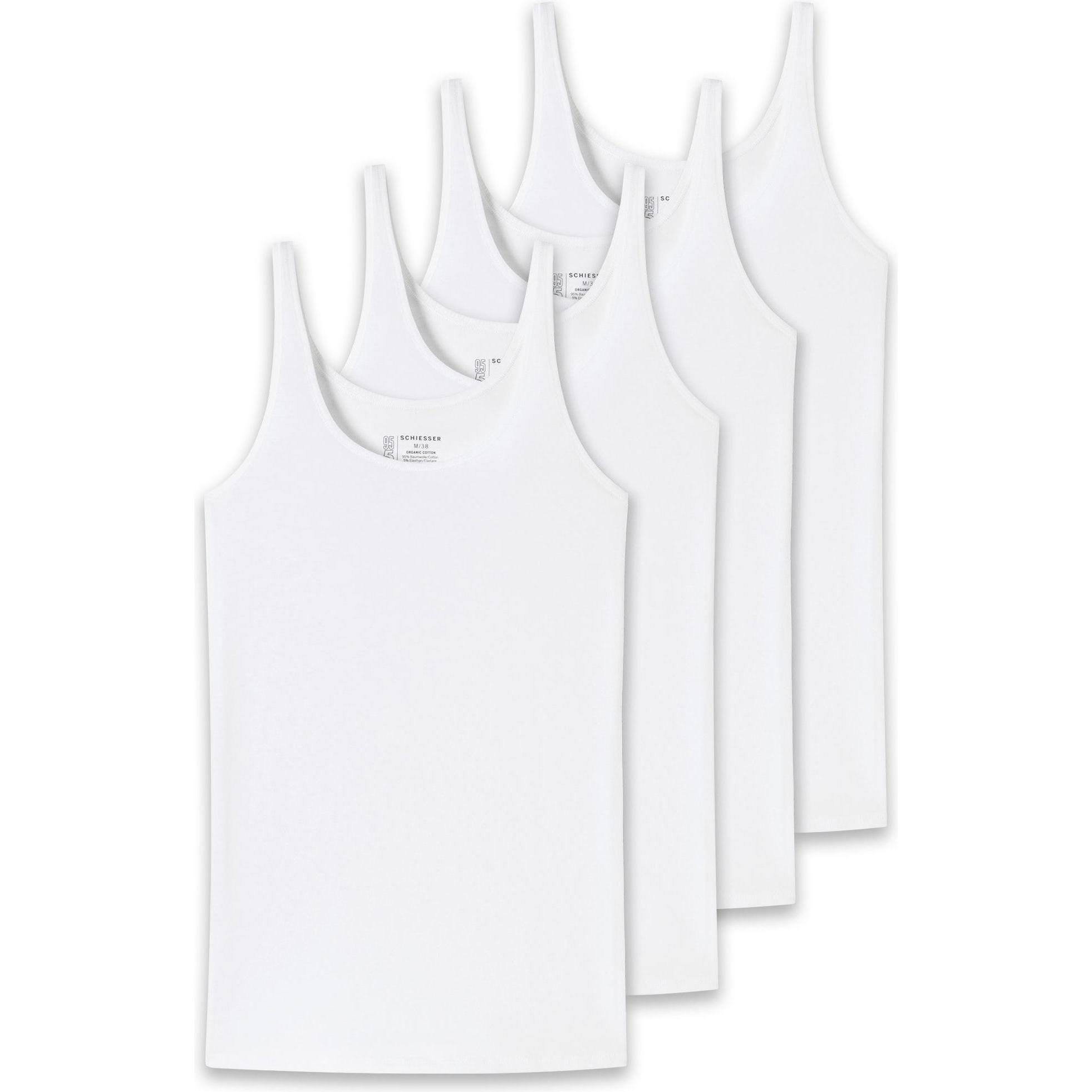 Schiesser, Damen, Shirt, T-Shirt Casual Figurbetont, Weiss, (XL)