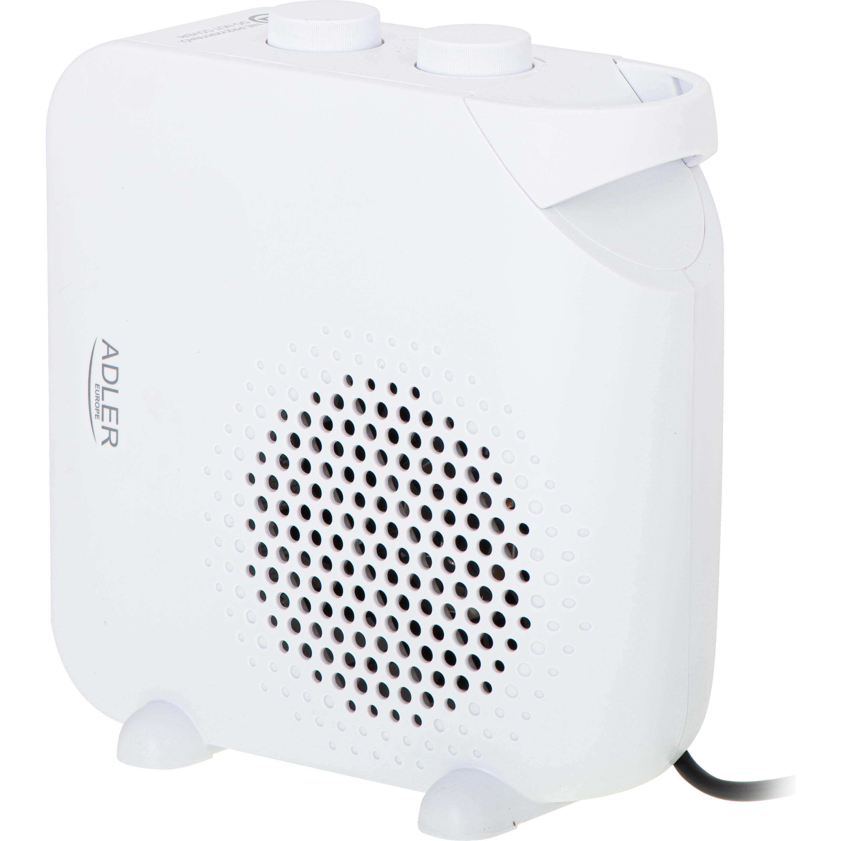 Adler Heater AD 7725w Fan heater, 2000 W, Number of power levels 2, Baltas, Heizlüfter, Weiss
