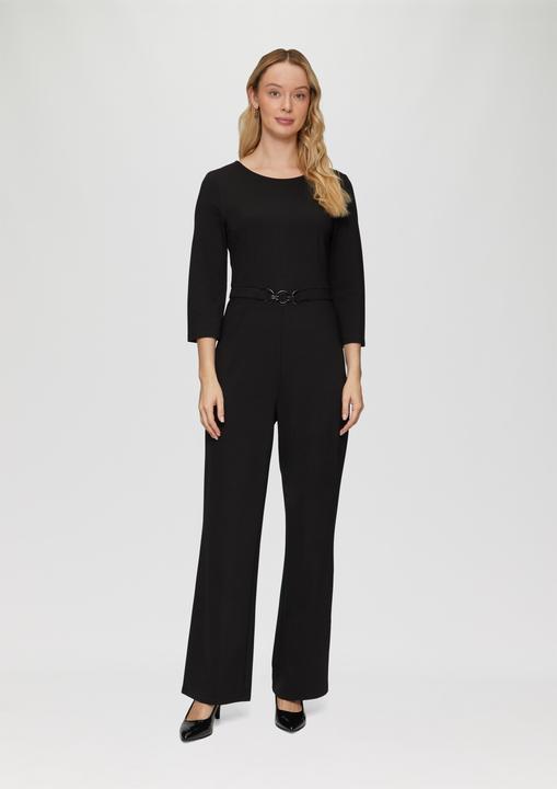 Produktbild S.Oliver Overall Fliessender Jersey-Jumpsuit mit Ziergürtel (46)
