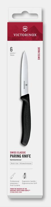 Actual product image Victorinox Swiss Classic Gemüsemesser, 6er Set, gerader Schliff, schwarz (10 cm)