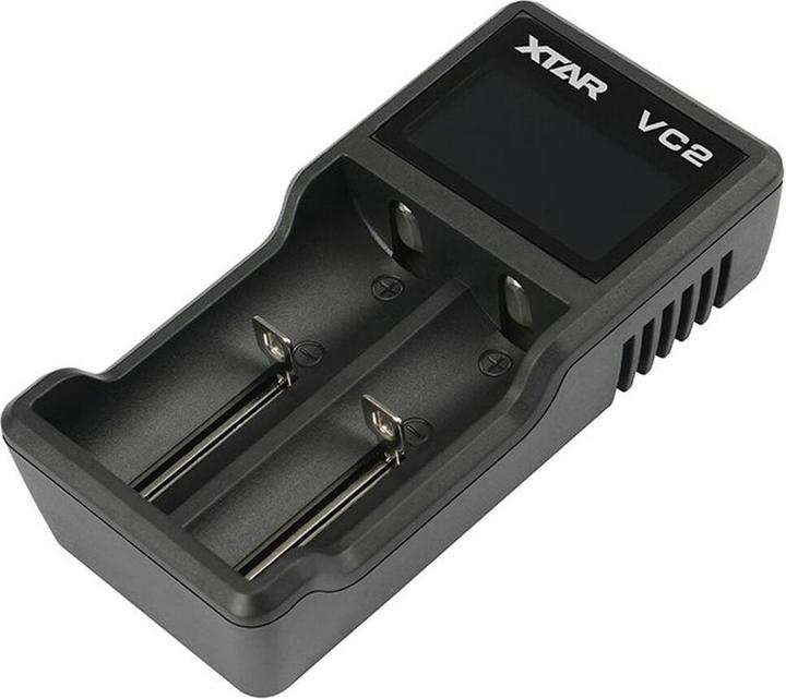 Xtar VC2 Micro USB Ladegerät, Li-Ion, 2 slot, LCD Display (1 Stk., AAA)