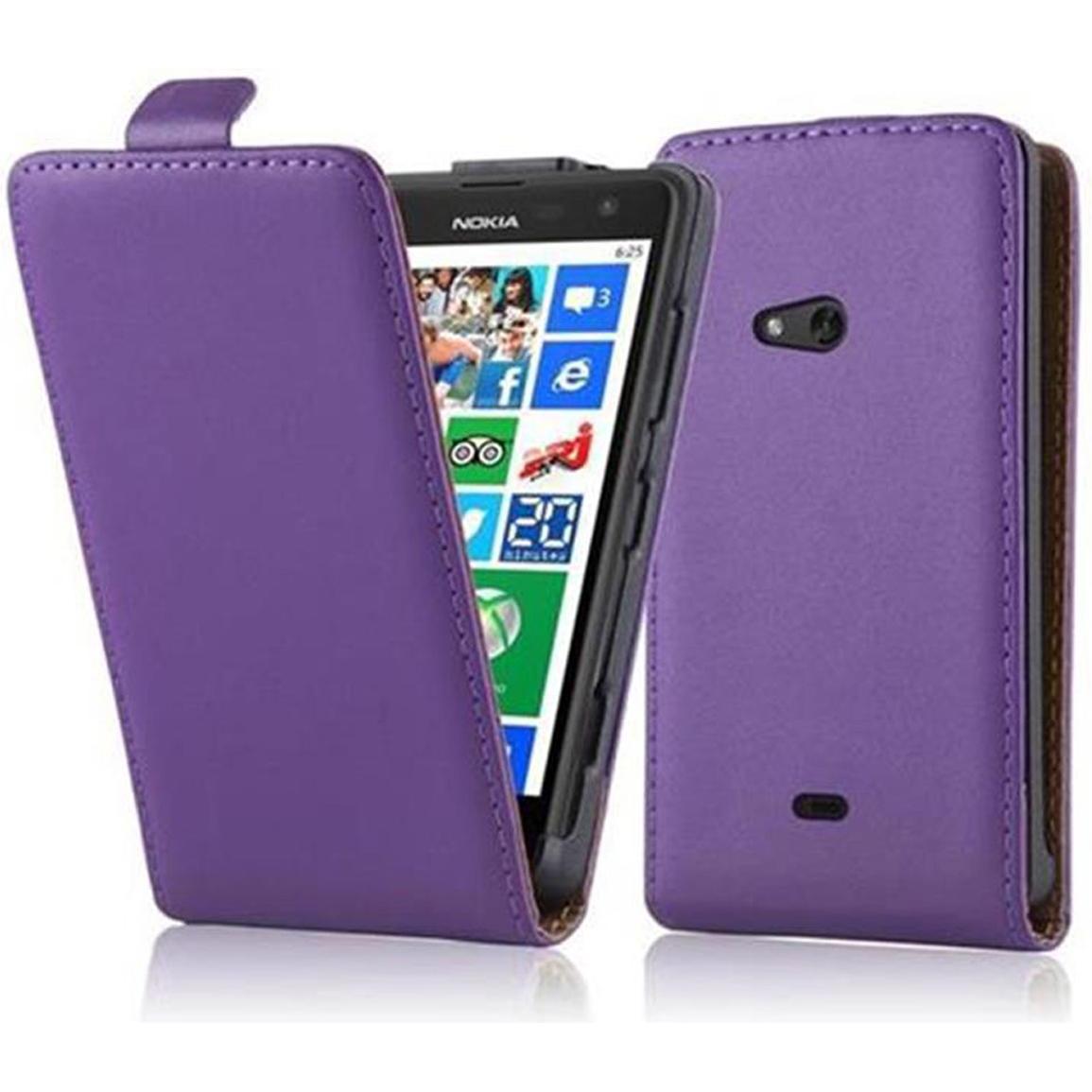 Cadorabo Flip Glatt Cover (Nokia Lumia 625), Smartphone Hülle, Violett