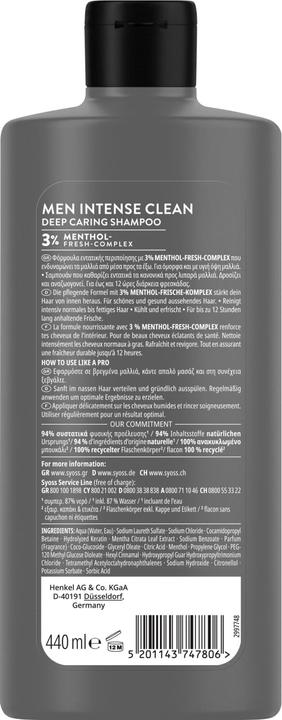 Image du produit Syoss Clean & Cool (440 ml, Shampoing liquide)