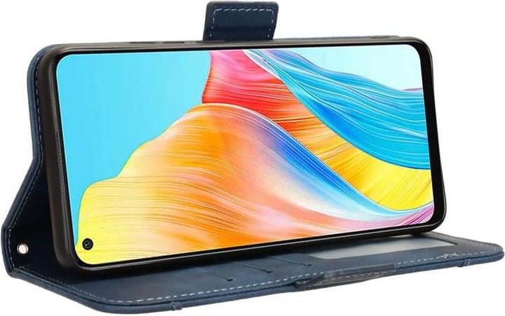 Image du produit Cover-Discount OPPO A78 4G - Etui avec de nombreuses poches pour cartes bleu foncé (Oppo A78)