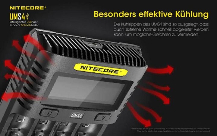 Actual product image Nitecore UMS4 USB-Schnell-Ladegerät (1 pcs., AAA, AA, Battery + charger)