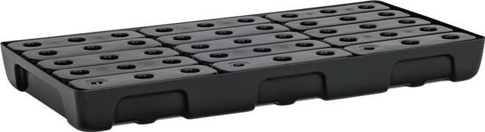 Cemo Auffangwanne 27l L976xB495xH95mm PE m.PE-Rost u.Leckanzeiger