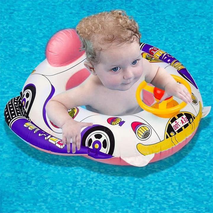 Produktbild Splash & Fun Aufblasbarer Auto Baby-Schwimmring, Schwimmsitz 60x60cm