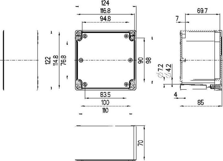 Produktbild Spelsberg TG IP67 enclosure, PC, grey lid (Gehäuse)