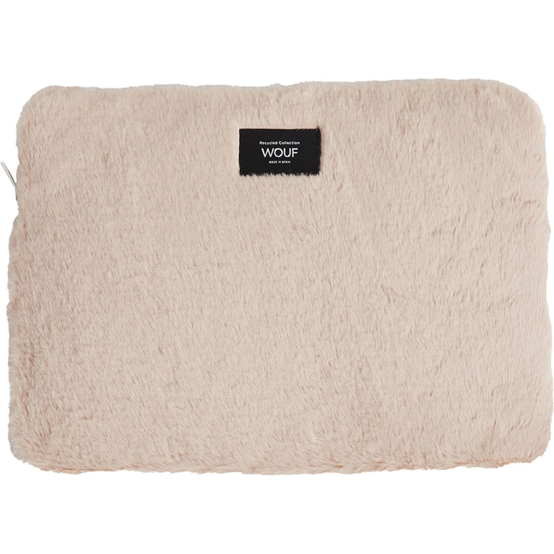 Wouf Faux Fur Laptophülle 34 cm (14.96"), Notebooktasche, Beige