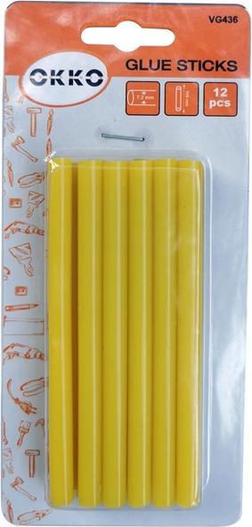 Okko GLUE STICKS 12PCS SET.7.2X100MM.YELLOW