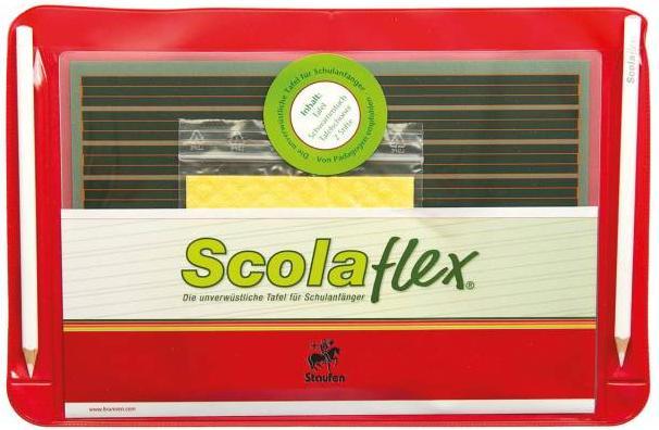 Actual product image Staufen 20171 - Scolaflex blackboard set, lined and chequered, with sponge and 2 pens