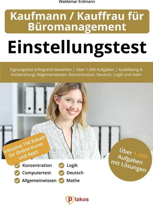 Immagine prodotto Einstellungstest Kaufmann / Kauffrau für Büromanagement (Tedesco, Waldemar Erdmann, 2021)