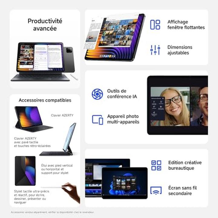 Produktbild Xiaomi Pad 7 112 inch tablet 8 128 G official cover 8850 mAh battery 45 W HyperCharge HyperAI blue (11.20", 128 GB, Blau)