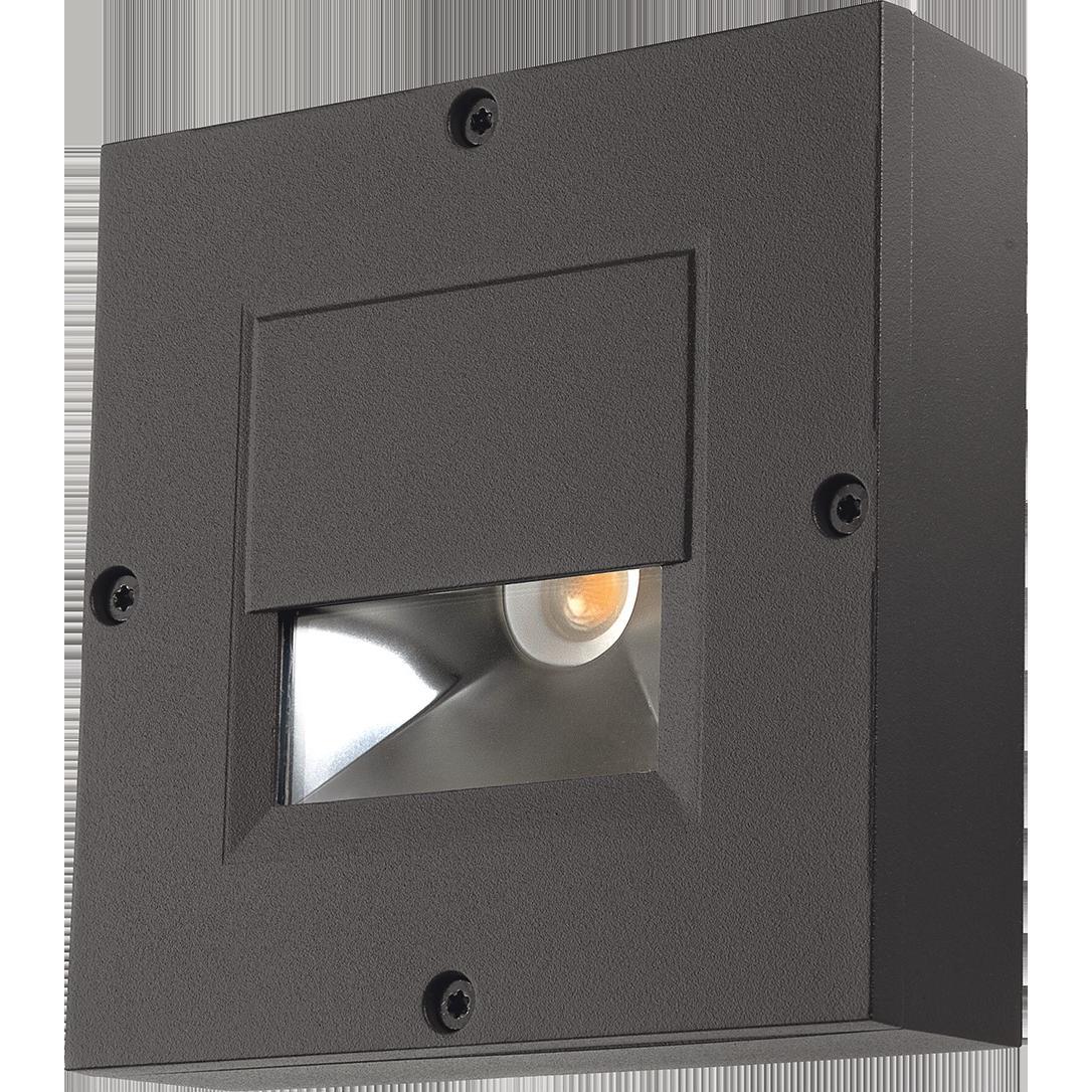 Sg, Wandleuchte + Deckenleuchte, Leuchten LED-Orientierungsleuchte CALLISTO 3W 3000K 140lm 1LED graphit IP65 Scheibe (14...
