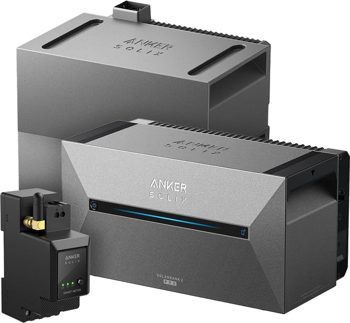 Image du produit Anker Système de stockage tout-en-un 4,8kWh SOLIX 2 E1600 PRO, y compris compteur électrique intelligent