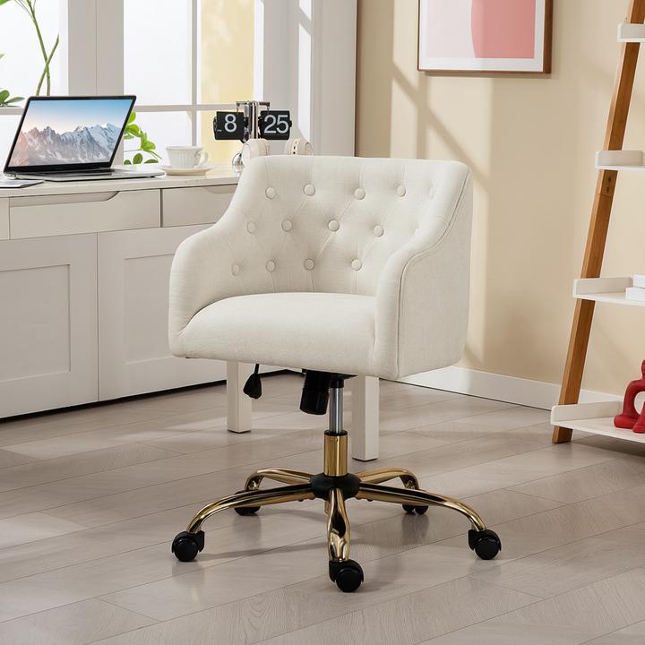 Produktbild Homcom Bürostuhl Polyester, Schaumstoff Beige