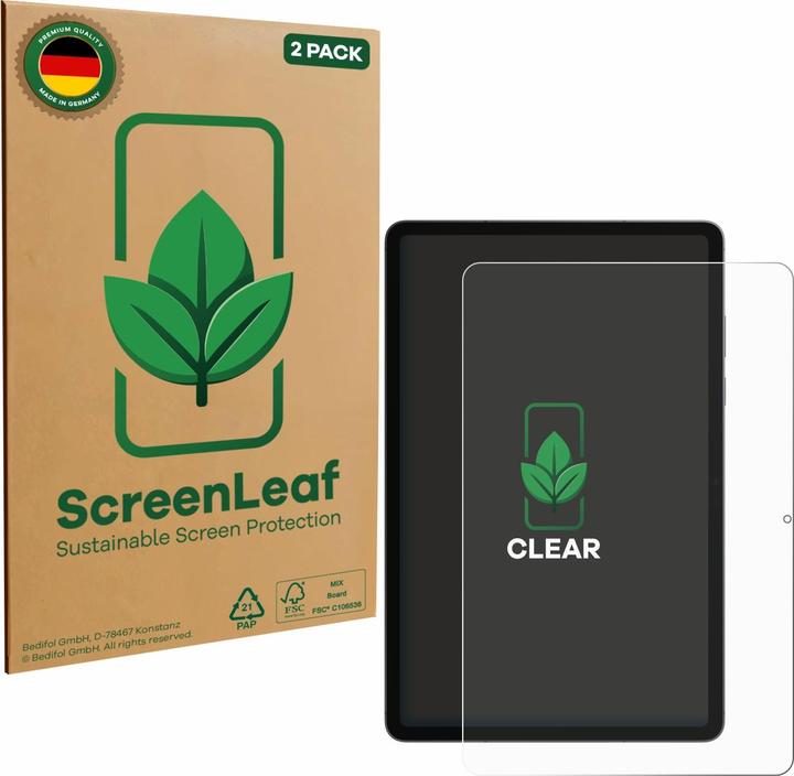 ScreenLeaf Schutzfolie für Samsung Galaxy Tab S11 (Hochformat) nachhaltiger Displayschutz Display Schutz Folie (2 Stück, Galaxy Tab S11)