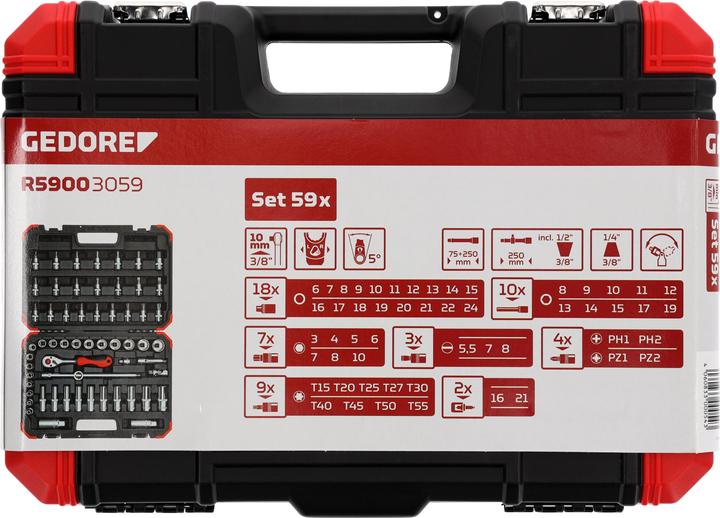 Productafbeelding Gedore Red Dopsleutelset SW624mm (3/8")