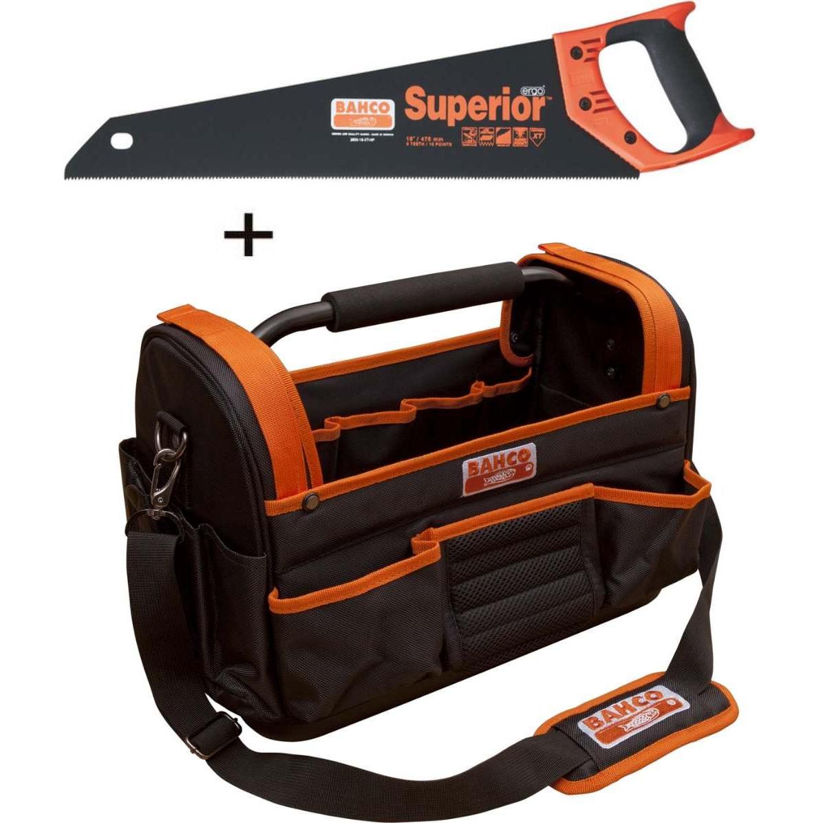 Bahco, Werkzeugkoffer, 3100TB+2600 3100TB Offene Werkzeugtasche 2600-22-XT-HP Handsäge