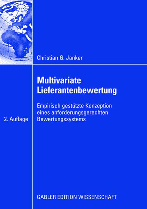 Produktbild Multivariate Lieferantenbewertung (Deutsch, Christian G. Janker, 2008)