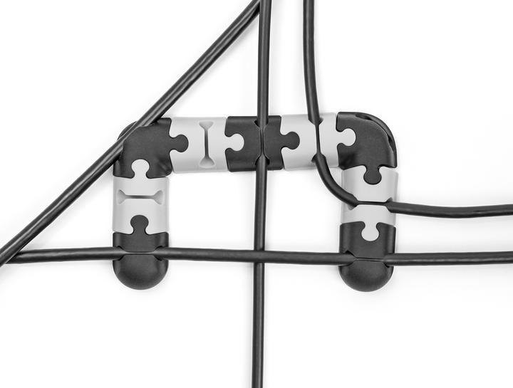 Produktbild Delock Kabelhalter selbstklebend modular Set 9 Stück schwarz