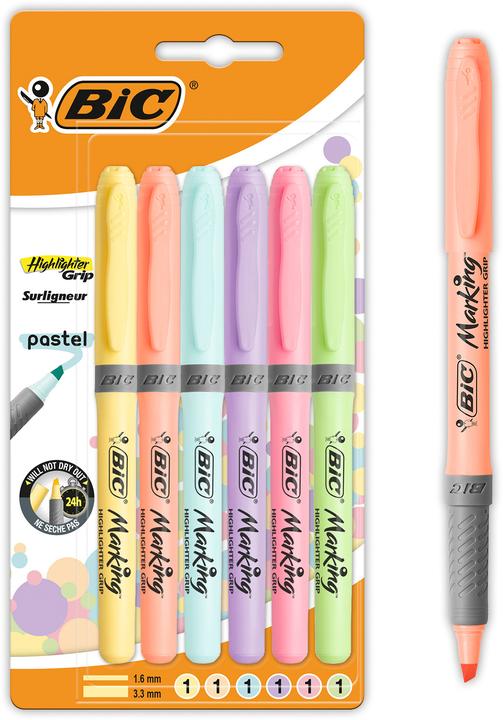 Productafbeelding Bic Highlightter Pastel (6 x)