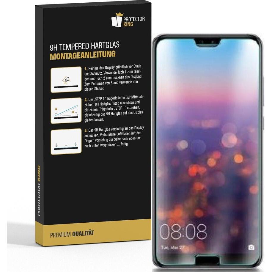 Thumbnail - Protectorking 3x echtes Tempered 9H Panzerhartglas 3D KLAR (3 Stück, Honor 10), Smartphone Schutzfolie, Transparent