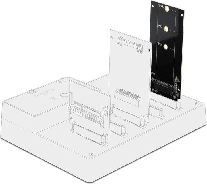 Produktbild Delock Adapter SATA - M.2 Key-B SATA SSD 2 cm