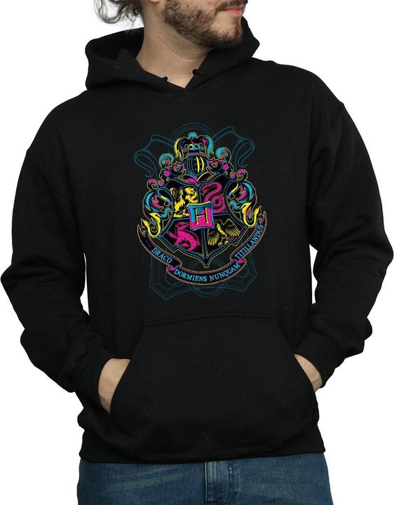 Produktbild Neon Hogwarts Crest Kapuzenpullover (L)