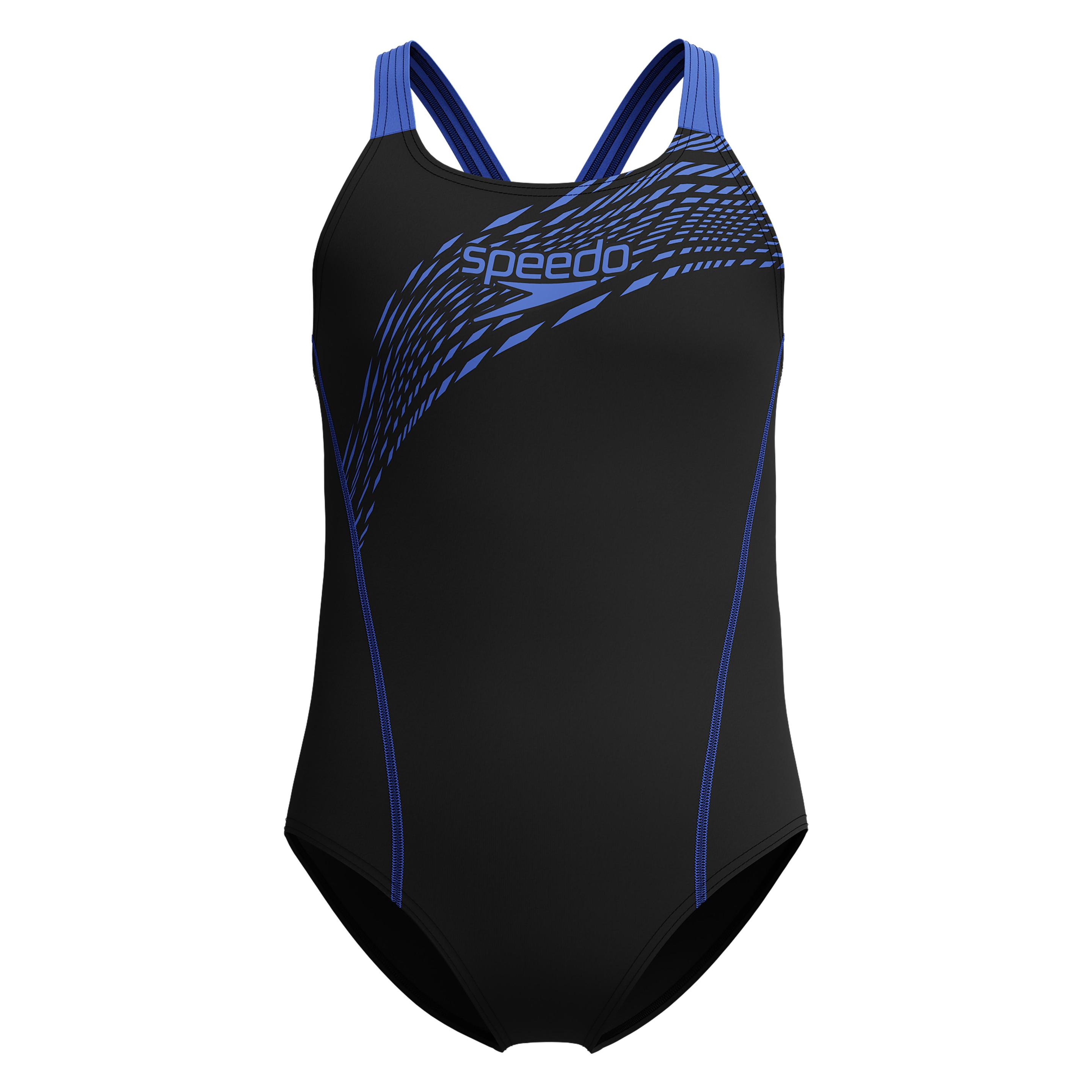Speedo, Mädchen, Badeanzüge, Medley Logo Medalist, Blau, (140)