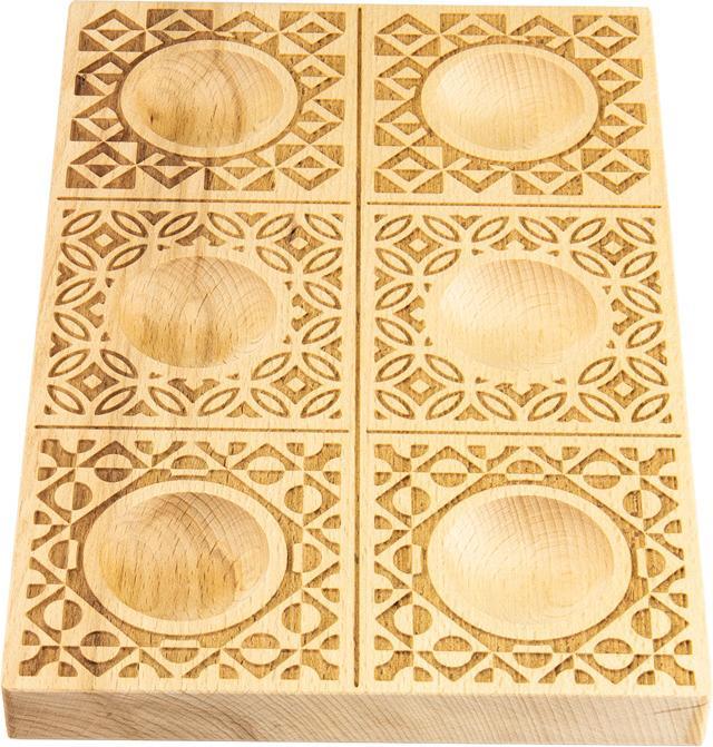Produktbild Leonardi Wood Handgefertigte Ravioli 6er-Holzform Herzen (copy)