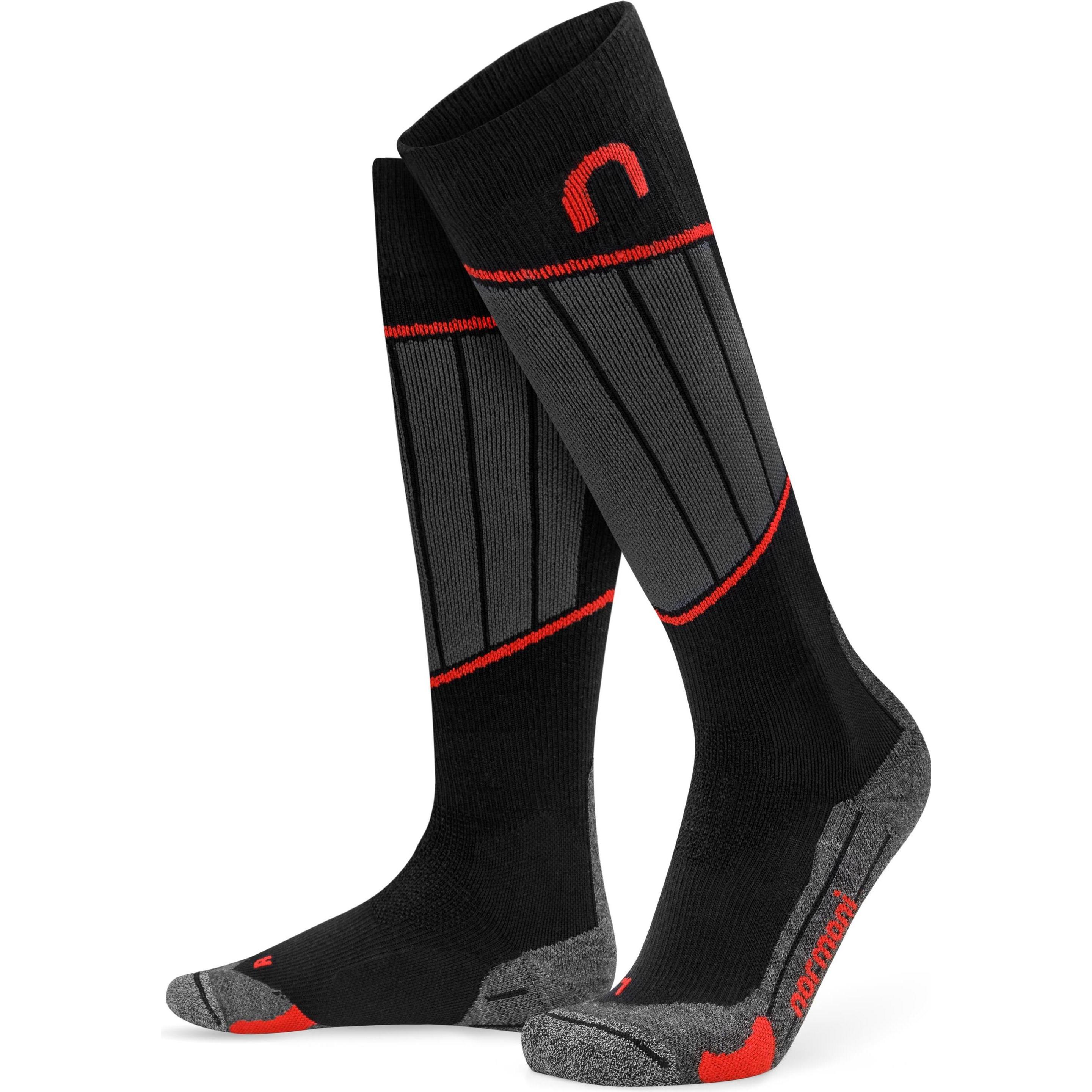 Normani, Herren, Socken, 2 Paar Merino Kompressionskniestrümpfe Darwin, Rot, (2er Pack, 35 - 38)