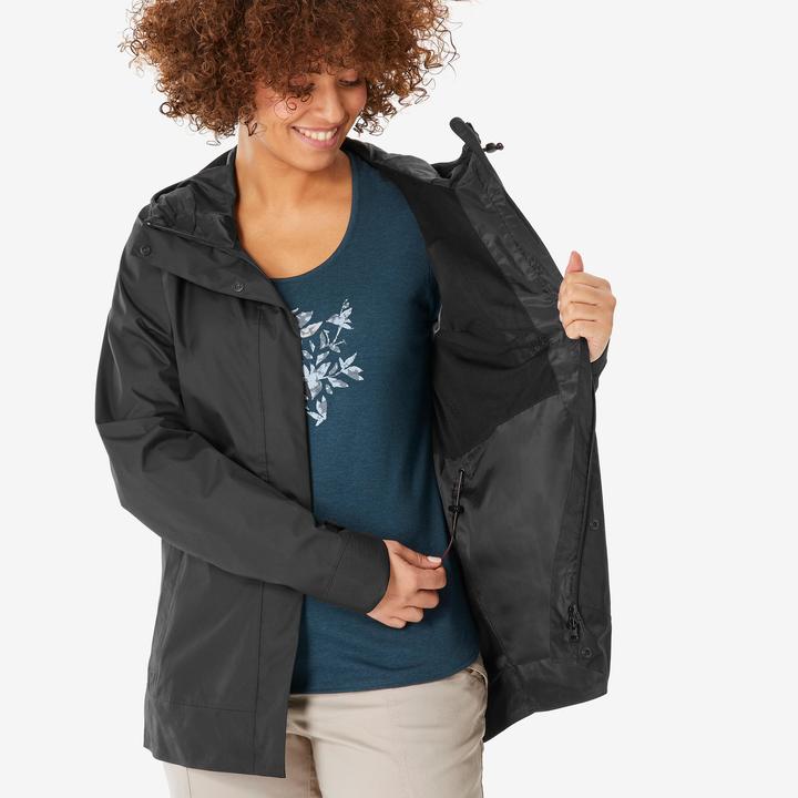 Immagine prodotto Quechua Wanderjacke Damen wasserdicht - NH500 schwarz (L)