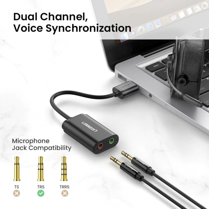 Actual product image Ugreen External Sound Adapter 30724 (USB)