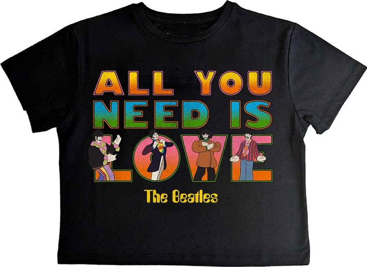 Actual product image The Beatles Yellow Submarine AYNIL Stacked Crop Top (Girlie) (M)
