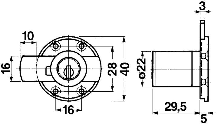 Actual product image Kaba Screw-on deadbolt locks 8, type 2006