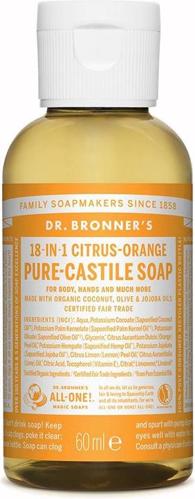 Immagine prodotto Dr. Bronner's Arancia-agrumi 18 in 1 (Sapone liquido, 60 ml)