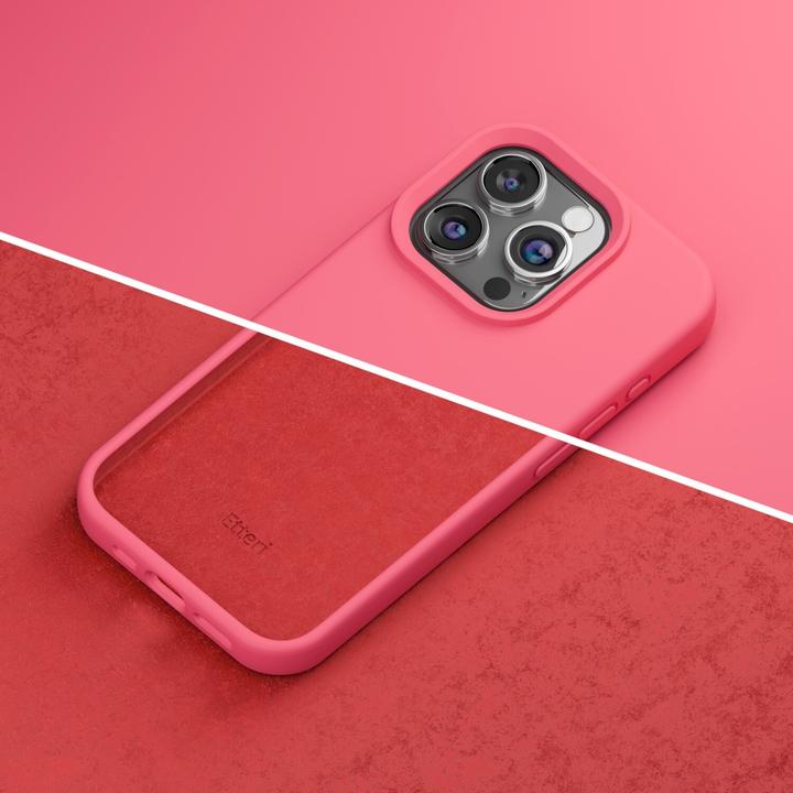 Actual product image Etteri Silicone case for iPhone 15 Pro Max 6,7" raspberry (Apple iPhone 15 Pro Max)