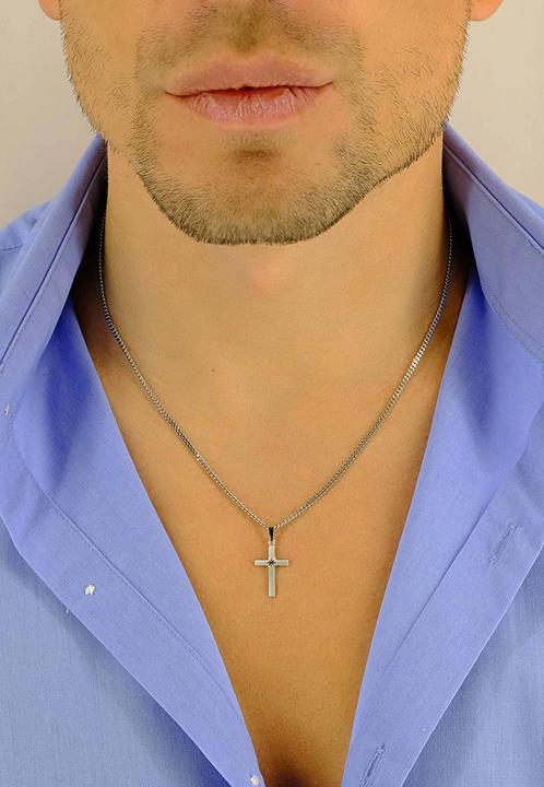Immagine prodotto Muau Ciondolo croce oro bianco 750, 26x12 mm (Oro bianco 750/18 carati)