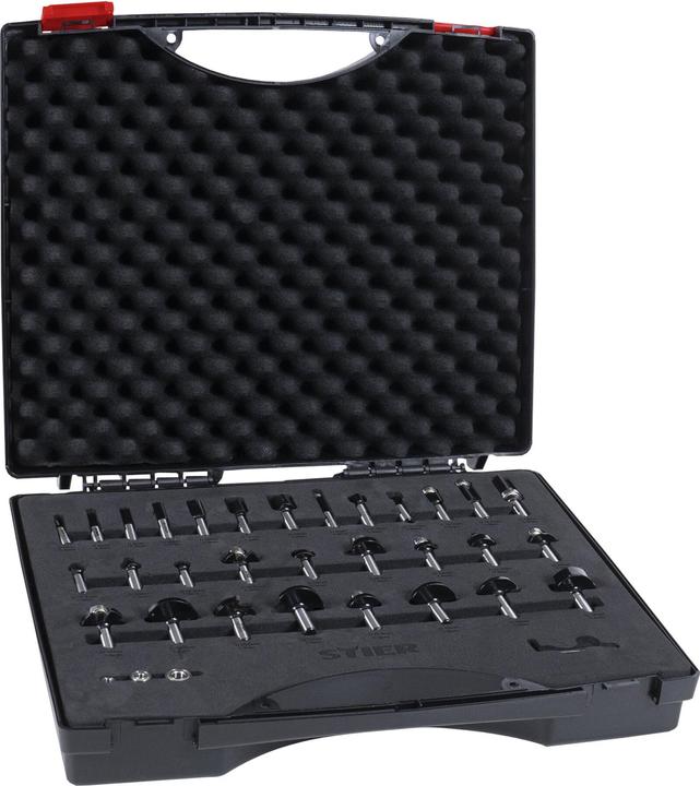 Produktbild Stier Fräsersortiment 30-teilig 8 mm im Kunststoff-Koffer