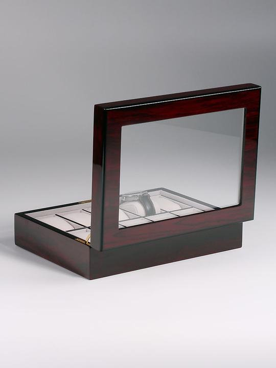Produktbild Rothenschild Uhrenkasten RS-2031-DC für 10 Uhren dark cherry