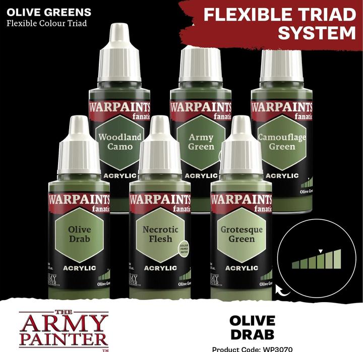 Actual product image The Army Painter Colour Warpaints Fanatic: Olive Drab 18 ml