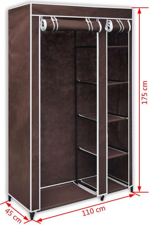 Produktbild vidaXL Stoffschrank (110 x 45 x 175 cm)