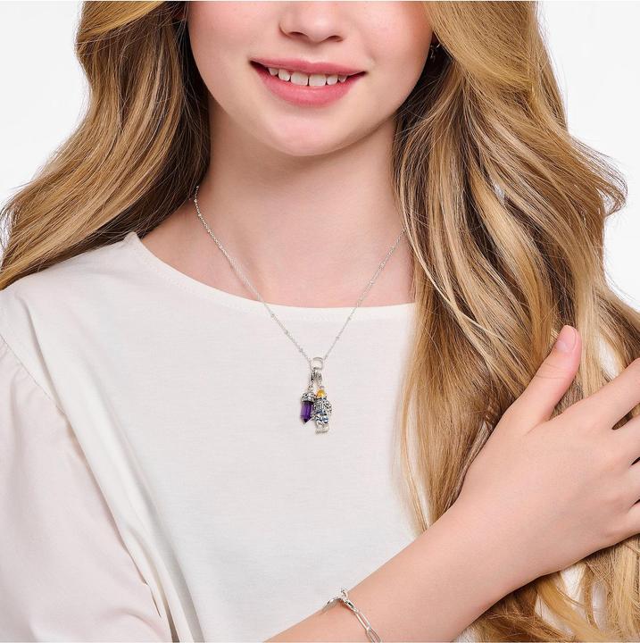 Immagine prodotto Thomas Sabo Ciondolo Astronauta con pietre colorate in argento annerito (Smalto, Argento 925)